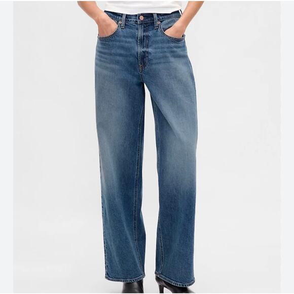 GAP 90s Loose High Rise Jeans Blue Women’s Size 31 Straight Leg - Picture 5 of 14